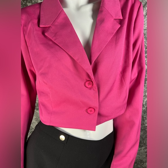 Pink Cropped Blazer - Picture 5 of 8